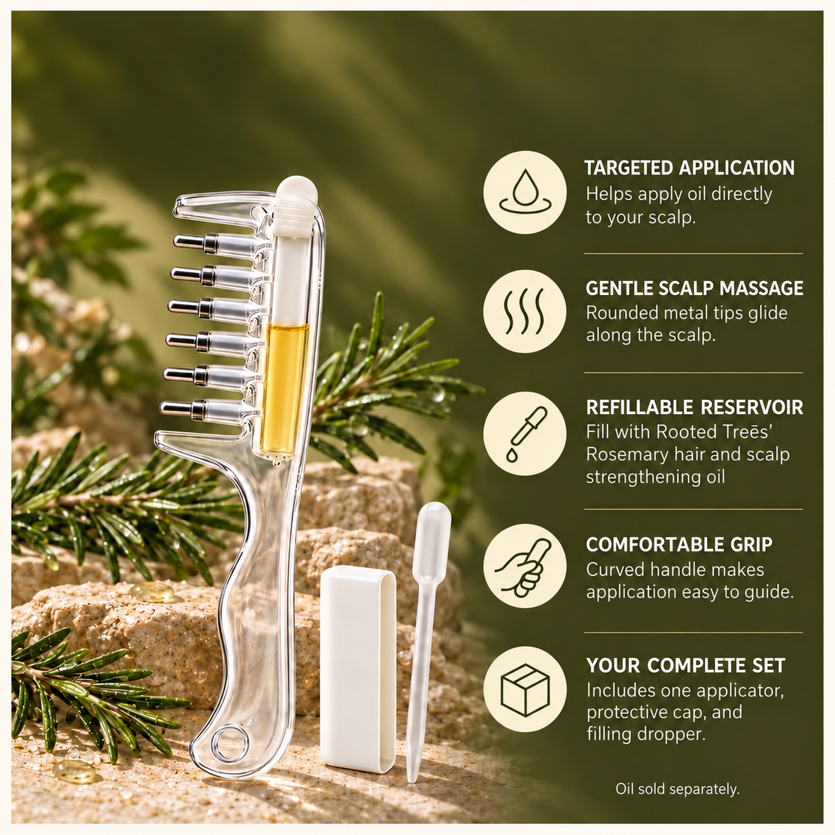Scalp Oil Applicator Comb