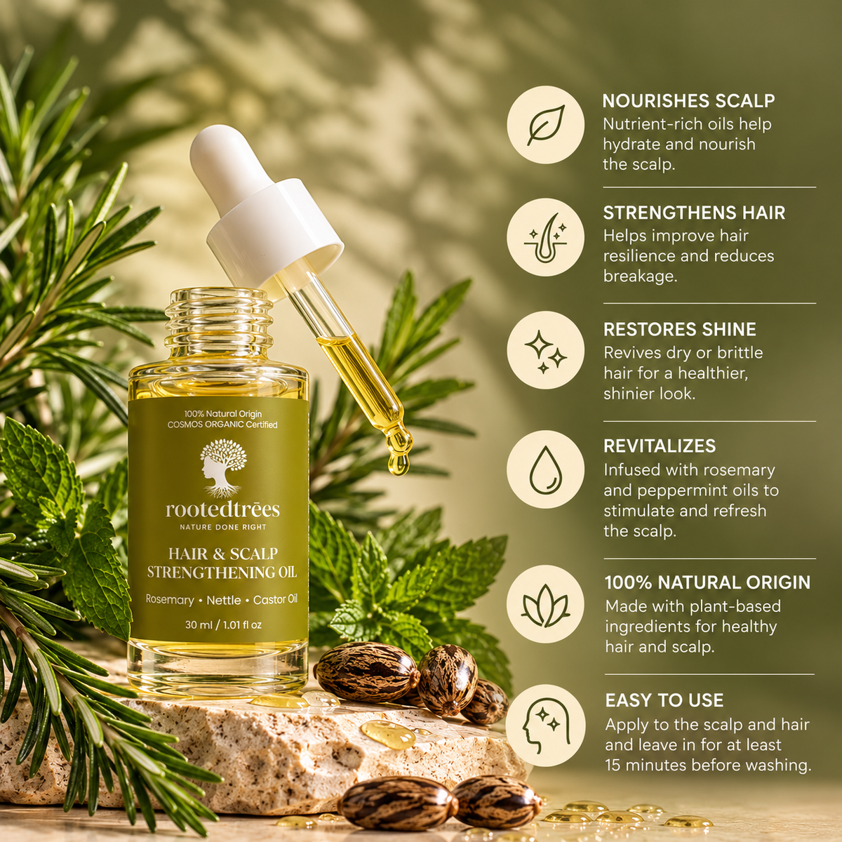 Rosemary Hair & Scalp Strengthening Oil