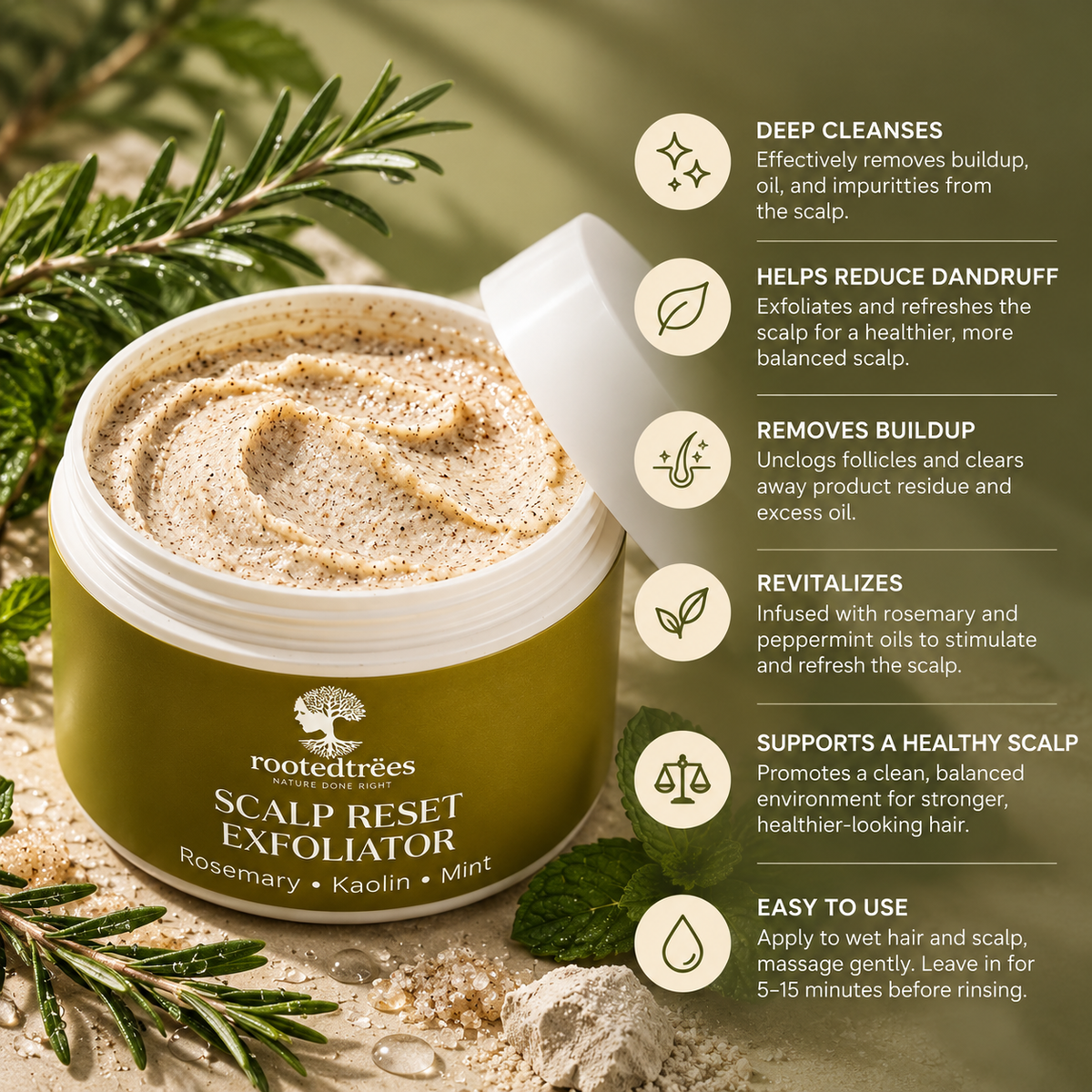 Scalp Reset Exfoliator with Rosemary & Mint